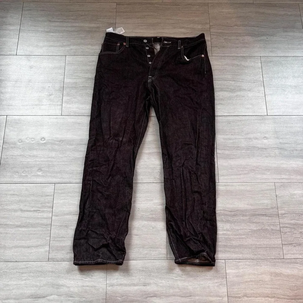 Nudie Jeans black jeans with white stitching Size 36x32 #nudie #denim sku10
